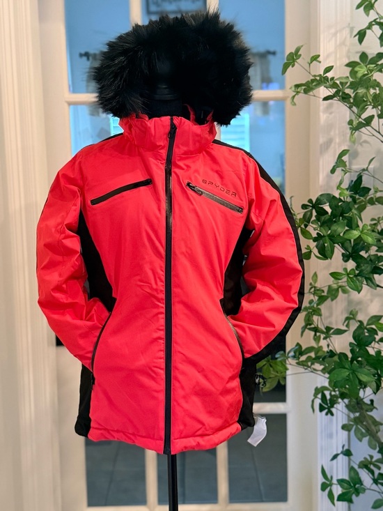 Spyder Jackets & Blazers - Spyder Red and Black Insulated Ski Jacket with Spider Logo
